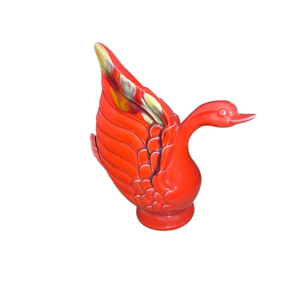 Deforest Of California Orange Swan Figurine
